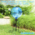 VCUTEKA Solar Gazing Ball, Glass Gazing Balls Sphere with Solar Light for Garden Lawn Outdoor Ornament Yard Decorative, Blue Swirl, 10"