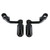 TCMT 1-1/4" 1.25" 32mm Black Long Angled Highway Engine Guard Foot Pegs Kit Fits For Harley Touring Road King Street Glide Road Glide Electra Glide Softail Sportster Dyna with 1.25" Engine Guards