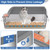 Stainless Steel Sifting Litter Box with Lid, XXL Extra Large Sifting Cat Litter Box for Pine Pellets & Big Cats,Metal Pellet Sifter Litter Pan System for Odor Control,Sifting Box Liners & Scoop