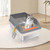 Stainless Steel Sifting Litter Box with Lid, XXL Extra Large Sifting Cat Litter Box for Pine Pellets & Big Cats,Metal Pellet Sifter Litter Pan System for Odor Control,Sifting Box Liners & Scoop