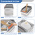 Stainless Steel Sifting Litter Box with Lid, XXL Extra Large Sifting Cat Litter Box for Pine Pellets & Big Cats,Metal Pellet Sifter Litter Pan System for Odor Control,Sifting Box Liners & Scoop