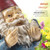 Alpine Corporation 12" Tall Garden Gnome Outdoor Yard Statue with Colorful Bird Accent, Playful Polyresin Decoration, Multicolor