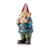 Alpine Corporation 12" Tall Garden Gnome Outdoor Yard Statue with Colorful Bird Accent, Playful Polyresin Decoration, Multicolor