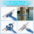 Obcursco Bungee Dock Lines for Boat, Docking Rope with 316 Stainless Steel Clips, Accessories for Jet Ski, PWC, SeaDoo, Pontoon, Center Console, Sets of Two(4ft & 6ft) (Yellow/Blue)