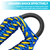 Obcursco Bungee Dock Lines for Boat, Docking Rope with 316 Stainless Steel Clips, Accessories for Jet Ski, PWC, SeaDoo, Pontoon, Center Console, Sets of Two(4ft & 6ft) (Yellow/Blue)