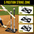 PLAYAPUT 5 Position Batting Tee,Hitting Tee Height Adjustable 24-46 Inch Baseball Tee with 2 Rubber Top,Aluminum Pole,Metal Base Softball Tee for All Players Practice Inside, Middle,Outside