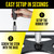 PLAYAPUT 5 Position Batting Tee,Hitting Tee Height Adjustable 24-46 Inch Baseball Tee with 2 Rubber Top,Aluminum Pole,Metal Base Softball Tee for All Players Practice Inside, Middle,Outside