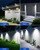 8 Pack White Solar Powered Gutter Lights Outdoor Decorative Waterproof 12 LEDs Yard Lamp for Lighting Fence, Railing, Outside Wall, Deck, Garden, Path, Backyard, Walkway, Patio, Holeless Installation