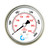 CARBO Instruments 2" Pressure Gauge, Stainless Steel Case, Chrome Plated Brass Connection, Liquid Filled, 0-5000 psi/kPa, Back Mount 1/4" NPT