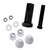 SEIWEI Wall Hung Toilet Tank Pipe Connector Set with 11.81inch Drain Pipe,Flush Pipe,Gasket,Toilet Replacement Parts with ABS Plastic,Easy Installation(style A)