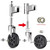 Homhoo Spring Loaded Gate Casters 6” Heavy Duty Gate Caster Wheels with Hardware 600 Lbs Load Capacity, Pack of 2