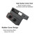 AUXBC Barn Door Stopper for Flat Track: 1.61×0.28"(L×W), Black Carbon Steel Sliding Barn Door Roller Stopper Limit Door Device with Wrench, 2pcs