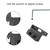 AUXBC Barn Door Stopper for Flat Track: 1.61×0.28"(L×W), Black Carbon Steel Sliding Barn Door Roller Stopper Limit Door Device with Wrench, 2pcs