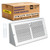 Fits 14x6 Duct Opening | Steel Triangular Baseboard Air Supply Grille with Damper by Handua| Air Register Vent Cover Grill | 3-13/16" Depth | White | Outer Dimensions: 15-3/4" x 6-5/8"