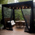 SK Studio Black Outdoor Sheer Curtains for Patio Waterproof 2 Panels Sheer Curtains Privacy Mesh Net Outside Curtains Rod Pocket for Gazebo, Porch, Pergola, 63W x 120L