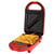 Tasty Mini Sandwich Maker, Makes Sandwiches, Paninis, Grilled Cheese, Desserts, Quick Results, Easy Cleanup, 600W, Red