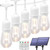 Mlambert 96FT(2x48FT) 3-Color in 1 Dimmable Solar String Lights Outdoor, Remote Patio String Lights with 30+5 LED Bulbs for Pergola Outside-White Cord
