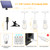 Mlambert 96FT(2x48FT) 3-Color in 1 Dimmable Solar String Lights Outdoor, Remote Patio String Lights with 30+5 LED Bulbs for Pergola Outside-White Cord