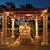 Mlambert 96FT(2x48FT) 3-Color in 1 Dimmable Solar String Lights Outdoor, Remote Patio String Lights with 30+5 LED Bulbs for Pergola Outside-White Cord