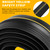 16.5Ft Universal Garage Door Bottom Threshold Seal Strip with 20oz Glue Gel, Weatherproof Rubber DIY Weather Stripping Replacement - Black