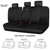 CAR PASS Luxury Faux Leather Rear Bench Car Seat Covers, Waterproof Anti Slip Back Seat Covers, Deluxe Automotive Backseat Cover Universal Fit for Most Cars Sedan SUV Pickup Truck (All Black)
