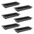 Sumnacon Pack of 6 Floor Vent Covers Metal Floor Register 4 x 12 Inch Heavy Duty Floor Vents with Adjustable Air Supply Lever, Walkable Black Vent Covers for Home Floor
