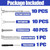 CKE 10 Pairs Cable Railing Kit 3/16" Swage Toggle Turnbuckle Cable Railing Hardware Kit T316 Stainless Steel for Wood Post Cable Railing System Wire Rope Cable Angle 180° Adjustable Angle Stairs Deck