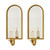 NIKKY HOME Gold Mirrored Taper Candle Sconces Set of 2, Vintage Wall Decor