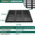Tongmo 20x20 Cast Iron Drain Grate, B125 Class Sewer Grate, Weather-Resistant Outdoor Drain Cover, Heavy Duty Channel Grate, Black Square Drainage Grate (19.7”x19.7”)