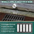 Tongmo 20x20 Cast Iron Drain Grate, B125 Class Sewer Grate, Weather-Resistant Outdoor Drain Cover, Heavy Duty Channel Grate, Black Square Drainage Grate (19.7”x19.7”)