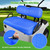 10L0L Golf Cart Leather Front Seat Cover for EZGO TXT - Soft PU Leather and Fitting Memory Foam, 3D Diamond Pattern, Golf Cart Vinyl Waterproof Replacement Seat Cover (Blue)