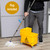 Mind Reader Mop and Bucket Set with Wringer, Mop Included, 5.5 Gallon Cleaning System with Wheels, Upward Press Wringer, Small Mop Compatible