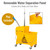 Mind Reader Mop and Bucket Set with Wringer, Mop Included, 5.5 Gallon Cleaning System with Wheels, Upward Press Wringer, Small Mop Compatible