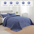 ENJOHOS Navy Blue 138x122 Extra Wide Oversized King Quilts - California King Bedspread, Reversible Summer Soft Microfiber Bed Coverlet Super King Bedding (1 Cal King Quilt, 2 Pillow Shams)