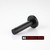 JQK Door Stopper Black, 304 Stainless Steel Thicken 1mm Sound Dampening Door Stop Bumper Wall Protetor, Matte Black, DSB5-PB
