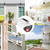 BNT Solar Powered Fake Security Camera, Bullet Shape Fake Surveillance Camera with Red LED Light for Night, Security Warning Sticker, for Outdoor Safety Alert (White 4Pack,Battery not Included)