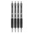 Uni-Ball® 207™ Retractable Fraud Prevention Gel Pens, Bold Point, 1.0 mm, Translucent Black Barrels, Black Ink, Pack Of 4