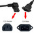 Traovien C14 to C13 Panel Mount Power Cable, 90 Degree Right IEC 320 C13 Female to C14 Male PDU Power Supply Extension Cord, for Computer LED HDTV Monitor and Scanner 0.4m