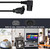 Traovien C14 to C13 Panel Mount Power Cable, 90 Degree Right IEC 320 C13 Female to C14 Male PDU Power Supply Extension Cord, for Computer LED HDTV Monitor and Scanner 0.4m