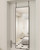BEAUTYPEAK 16" x 50" Adjustable Height Over The Door Mirror, Full Length Hanging Door Mirror with Shatterproof Tempered Glass Aluminum Alloy Frame for Bedroom, Living Room, Bathroom, Dorm, Black