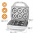 SugarWhisk Mini Donut Maker Machine, Electric Mini Bundt Cake Pan, Bake 6 Bundt Doughnuts with 3 Shapes, Excellent for Breakfast, Snacks, Desserts & More