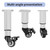 Metal Adjustable Furniture Legs with Swivel Caster Wheels, 4Pcs Heavy Duty Replacement Furniture Support Legs for Cabinet Sofa Bed Dresser Couch Coffee Table (White, 18.5-26cm)