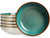 ONEMORE Porcelain Salad Pasta Bowls 30 Ounce, Set of 6 Ceramic Salad Dinner plates Bowls, Shallow & Wide Serving Bowls for Soup, Dessert, Pizza. Microwave & Dishwasher Safe Kitchen Dinnerware, Teal