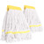 (2 Pack) Heavy Duty Mop Head Commercial Replacement for Floor Cleaning,Wet Industrial Cotton Looped End String Heads Refill,Yellow