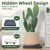 REDHUGO 2PCS Square Plant Caddy with Hidden Wheels, Heavy Duty Rolling Plant Stand Caddy with Wheels, Pot Base for Indoor Outdoor, Gray, 14 inches