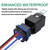 Weasch Waterproof Relay Kit, 12V 40A, 4 Pin SPST, Heavy Duty 14 AWG Tinned Copper Wires Automotive Relay and Harness Set for Automotive Car Marine Boat