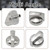 Vkinman 5 Packs WB03X25796 Gas Stove Knobs, Profile Stove Cooktop Oven Rang Knob Replacement for GE Range Cooktop Stove knob Part WB03T10326 PS11721433 AP5986232