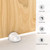 HAUSPROFI Door Stops, Floor Door Stopper Self-Adhesive Shower Doorstop for Wall Protection, Door Buffer for Wall Furniture Glass Mirror- Clear 2pcs, L:1.66,W:1.57,H:0.9(inch)