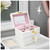 Lihou PapaQ White Ballerina Musical Jewelry Box for Girls, Wooden Jewelry Storage Chest with Mirror, Lock & Double Drawer, Spinning Ballerina Music Box, Ideal Kids Gift for Christmas & Holidays