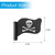 Zpana Pirate Flag Car Antenna Topper, Skull Crossbones Partern Vehicle Antenna Ball, Cool Skeleton Automotive Antenna Top Cover Decoration Accessories, Universal for SUV, Sedan, Truck